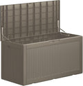 100 Gallon Lockable Resin Deck Box, Waterproof Outdoor Storage Box by Decksplore%E2%80%94BuiltforOutdoor