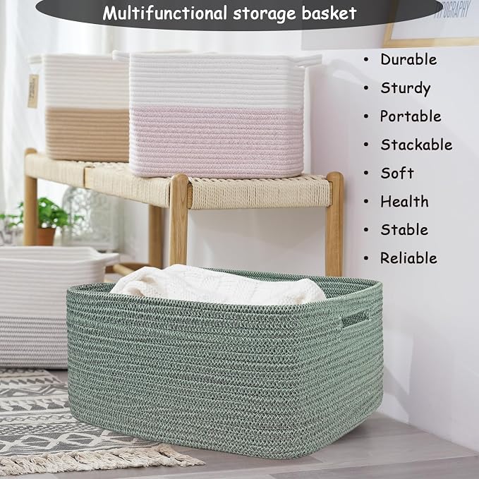COMFY-HOMI 3 pcs Large Storage Baskets - Image 5