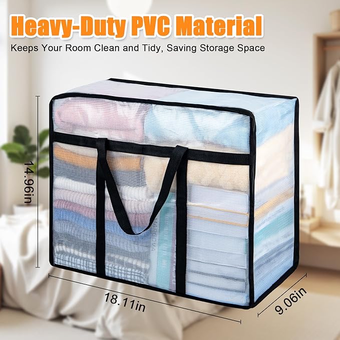 6 Pack Clear Blanket Storage Bags - Image 5