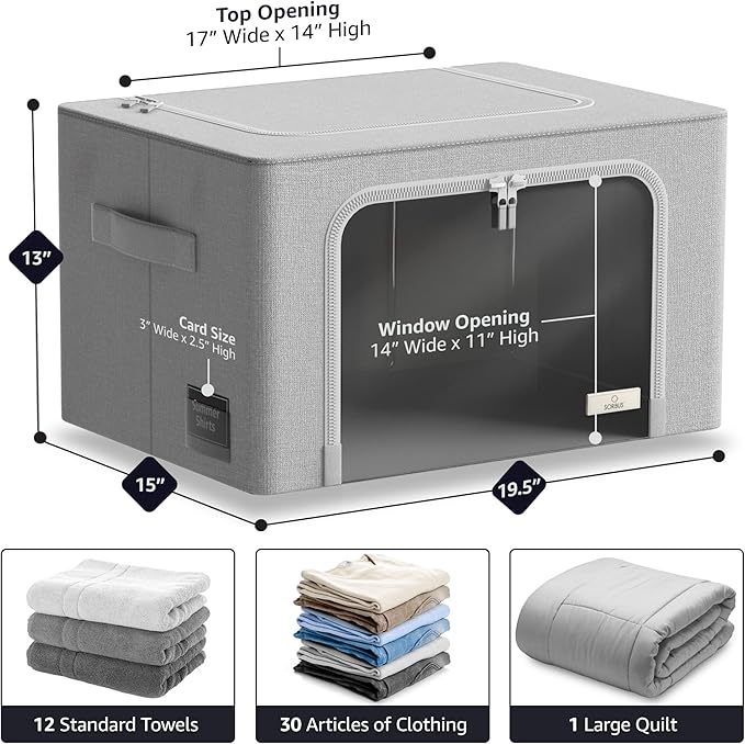Storage Bins with Metal Frame - Image 2