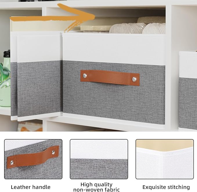 Storage Boxes, 16.1 × 9.8 × 6.5 Inch Storage Baskets - Image 7
