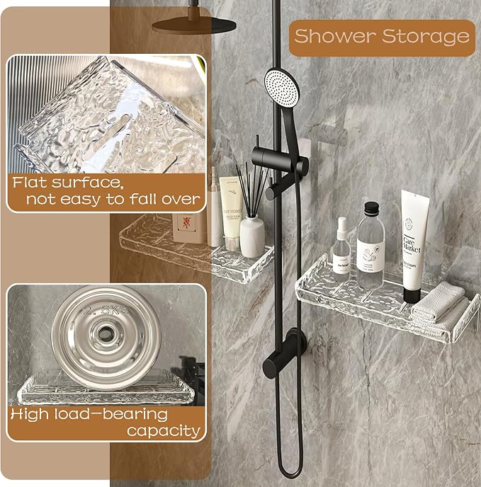 Shower Organizer, Wall Floating Shelf - Image 5