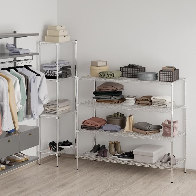 24" Deep x 60" Wide x 54" Height Wire Shelving Kit | 4-Tier | NSF Commercial - Image 7
