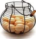 CVHOMEDECO. Antique Wire Egg Basket by CVHOMEDECO