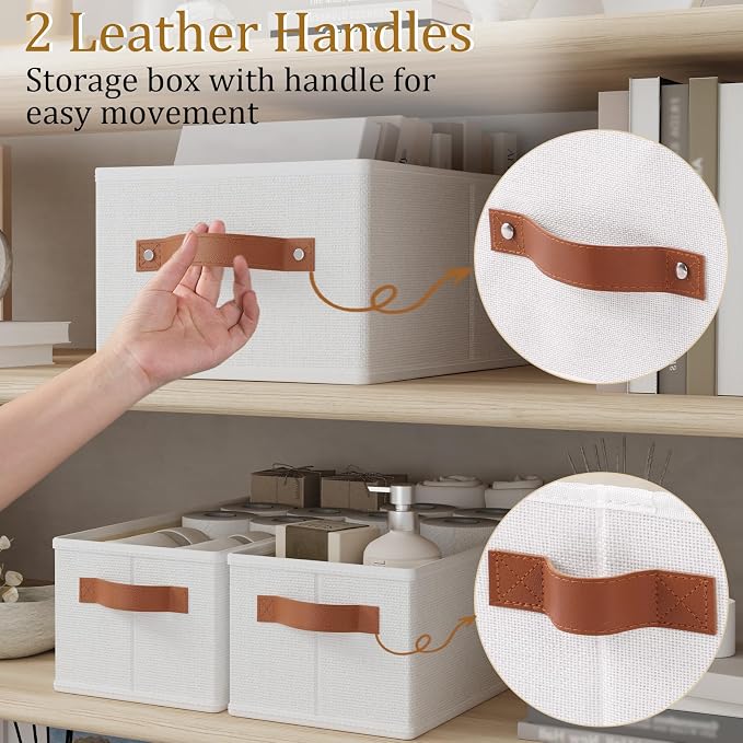 OUTBROS Foldable Wardrobe Organiser, Fabric Storage Bins, Boxes - Image 4