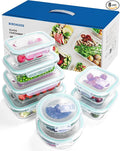 8-Piece Borosilicate Glass Food Storage Containers Set by BOROHOUSE