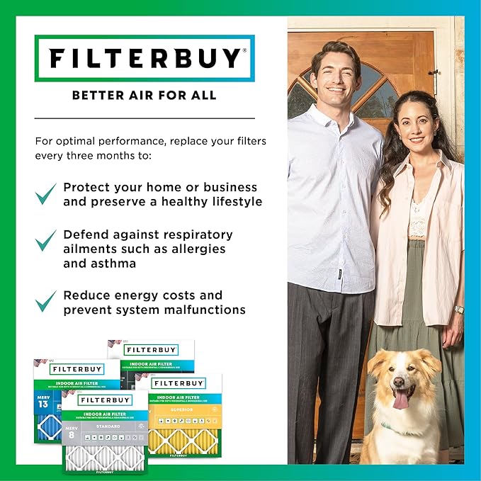 Filterbuy 10x17x2 Air Filter MERV 11 Superior Pet & Allergy Defense, - Image 7