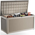 320 Gallon Outdoor Deck Box, Storage Lockable Waterproof Patio Furniture by MAIUSCOLI