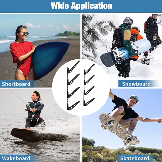 4 Board Surf Rack Wall Mount for Surfboard, Snowboard Storage Adjustable Wall - Image 5