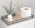Toilet Paper Basket Organizer – Ash Wood Toilet Tank Tray by Focusonit