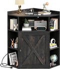 Corner Storage Cabinet, Farmhouse Corner Bookshelf by Halitaa