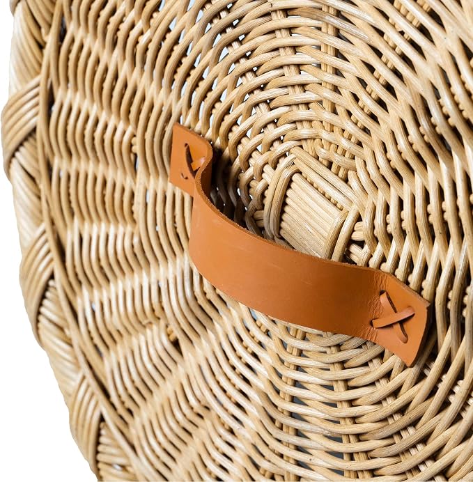 The Basket Lady Round Wicker Laundry Hamper, 19 in Dia x 25 in H - Image 4