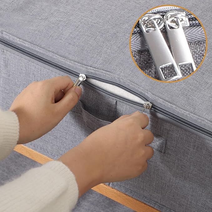 Under Bed Storage Containers, 23.6 x 11.8 x 5.9 Inch Collapsible Clothes - Image 4