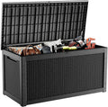 320 Gallon Large Resin Deck Box, Lockable Outdoor Storage Box by OutdoorLivingPerfected