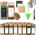 Spice Jars with Label，4oz Seasoning Containers, Glass Spice Bottles with Shaker by Unknown