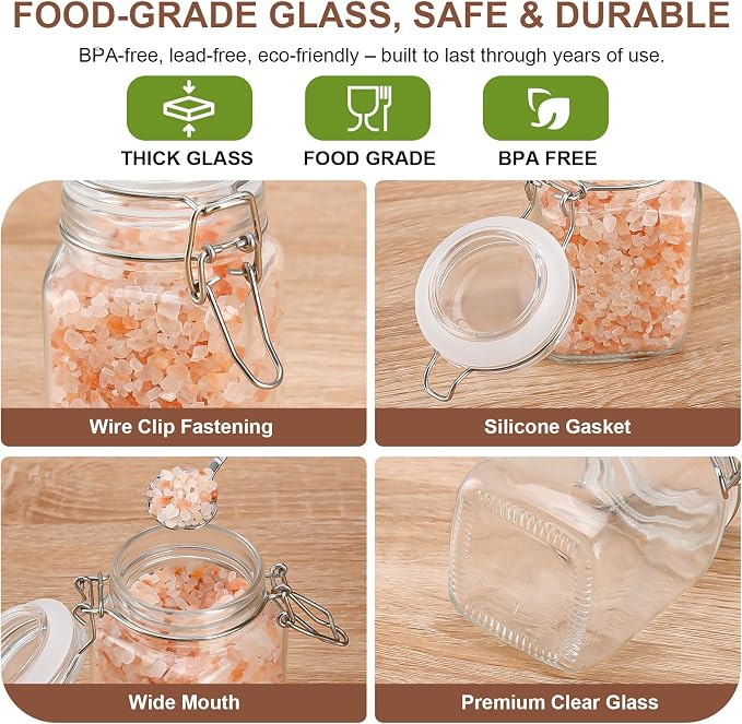 12 Pack Spice Jars, 8 oz Glass Containers - Image 4