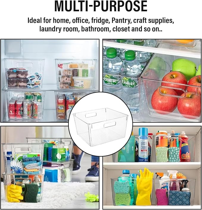 Extra Large Clear Plastic Storage Bins, Laundry Room, Freezer Organizer Plastic - Image 5