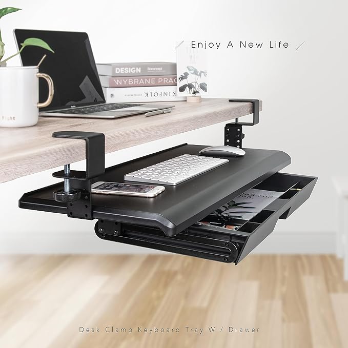 EHO Keyboard Tray with Drawer - Image 5
