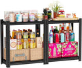 Kitchen Storage Rack, 2 Tier Metal Shelving Unit, Small Pantry Shelves by BEESTMUEBLE