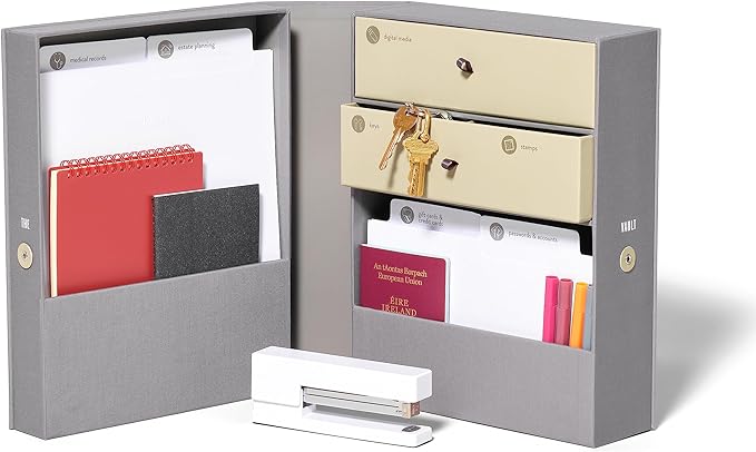 Savor | All-in-One Desk Organizer | Slate Gray – Keep Desk, and Home Organized by Savor
