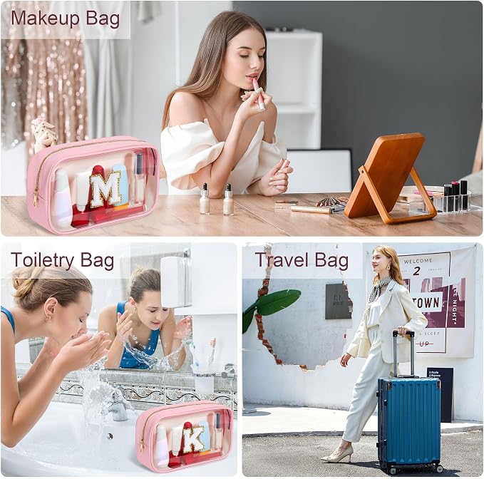 YOOLIFE Initial Travel Makeup Bag Pouch - Image 4