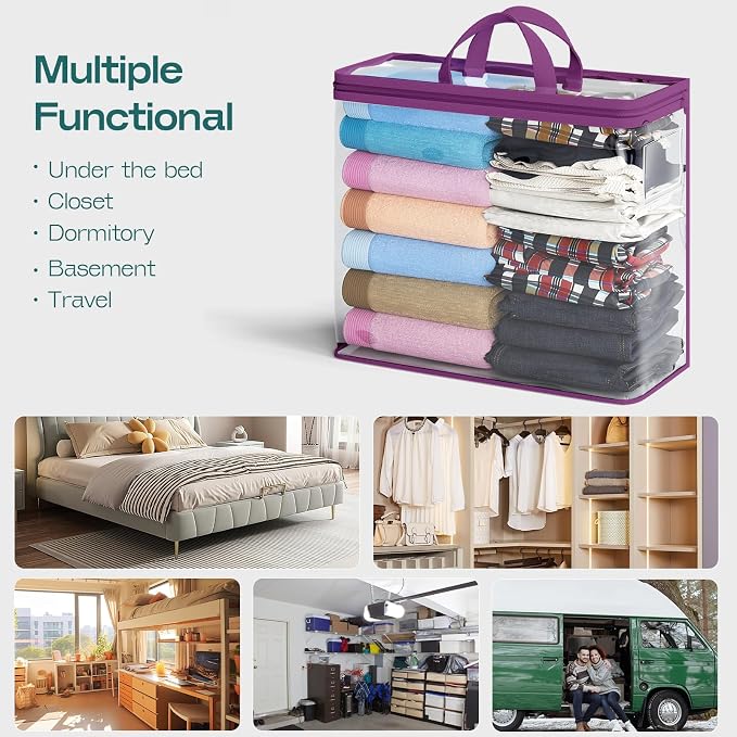 5PACK Clear Zippered Storage Bags - Image 9