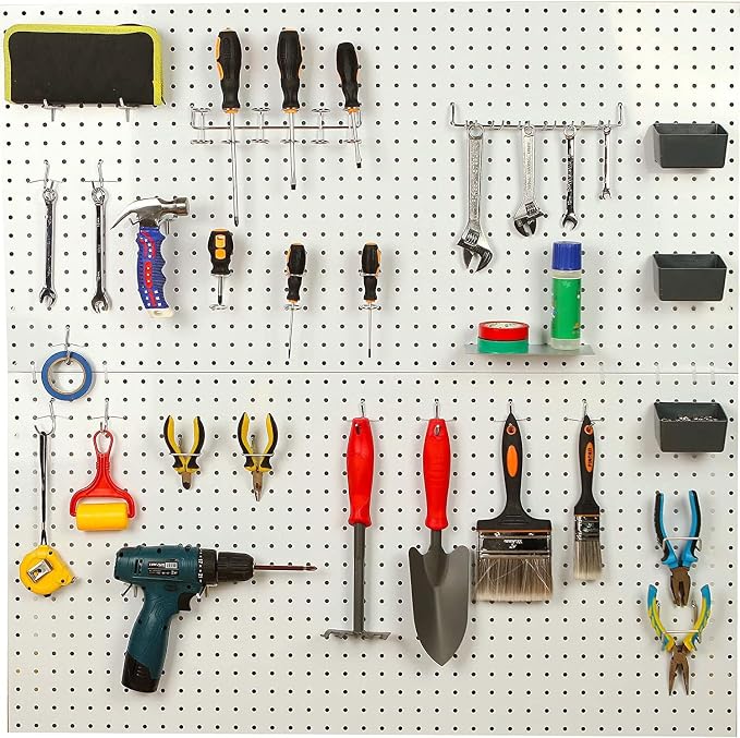 114-Piece Heavy Duty Metal Pegboard Hooks & Organizer Kit - Image 3