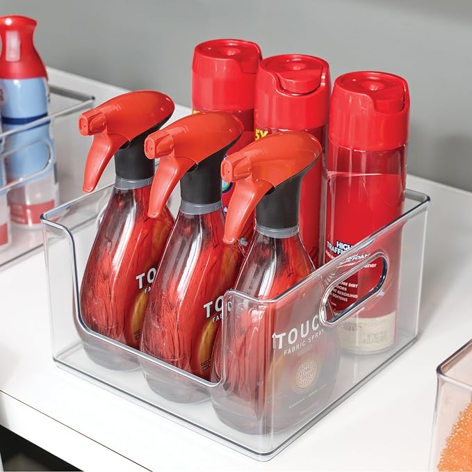 iDesign Stackable Clear Plastic Open Front Storage Bin, Easy Access Organizer - Image 6