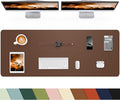 Desk mat Large, Leather Desk Pad Protector, Office Desk Mat, Mouse Pad by cebowa