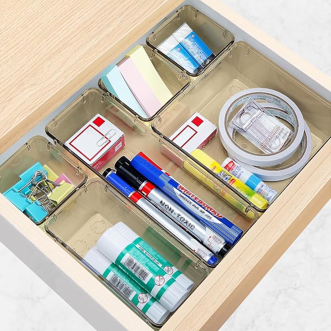 13 PCS Drawer Organizer Set, 5 Varied Size Bathroom and kitchen Drawer cabinet - Image 6
