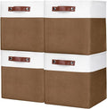 Collapsible Fabric Storage Cubes 11x11 Cube Storage Bins, 4 Pack Closet Baskets by Bagnizer