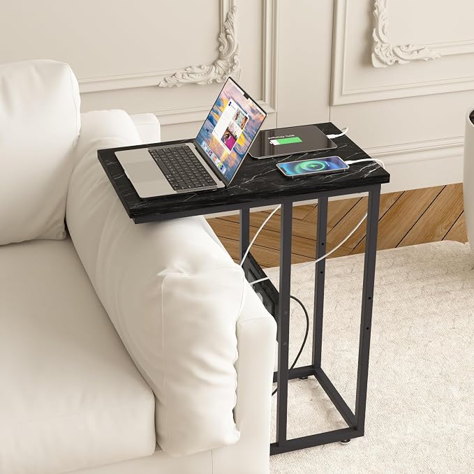 VECELO C Shaped End Side Table - Image 7
