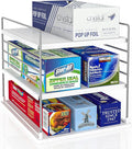 Pantry Organizers and Storage, Foil and Plastic Wrap Organizer- Divided by WANCHIY