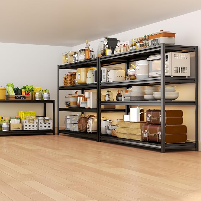 Storage Shelves, Garage Metal Shelving Unit, Adjustable, Double-Layer Column - Image 9