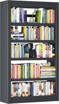 Book Shelf, 5-Tier Sturdy Bookcase, Adjustable Bookshelf, Large Capacity per by LyAosdFu