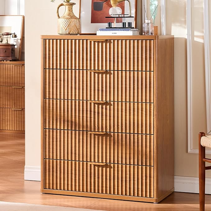 LEYAOYAO Fluted 5 Drawers Dresser - Image 3