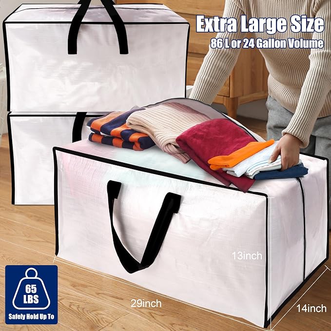 Cosy Family 4 Pack Heavy Duty Extra Large Moving Bags - Image 6