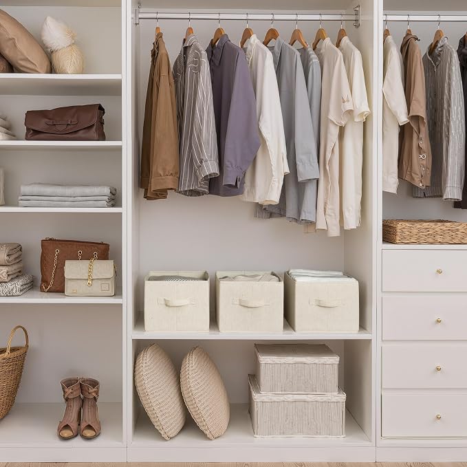StorageWorks Storage Baskets for Shelves, Foldable Fabric Closet Storage Bins - Image 3