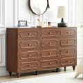 12 Drawer Fluted Dresser for Bedroom, Mid Century Modern Chest of Drawers by ORRD