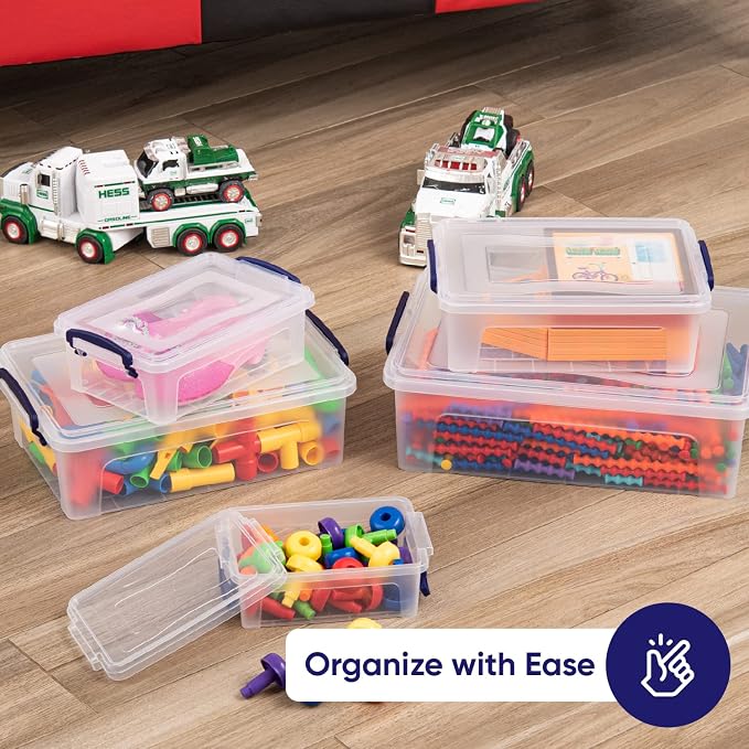 Superio Storage Bins with Lids- Clear Boxes - Image 7
