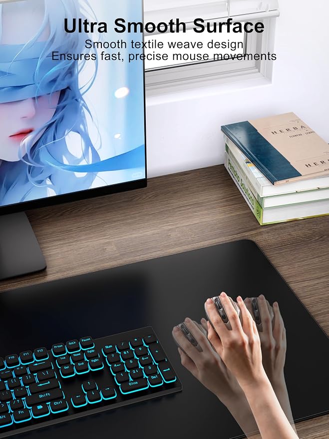TopMade Wireless Charging Mouse Pad, Gaming Mousepad Home Office Large Desk Pad - Image 4