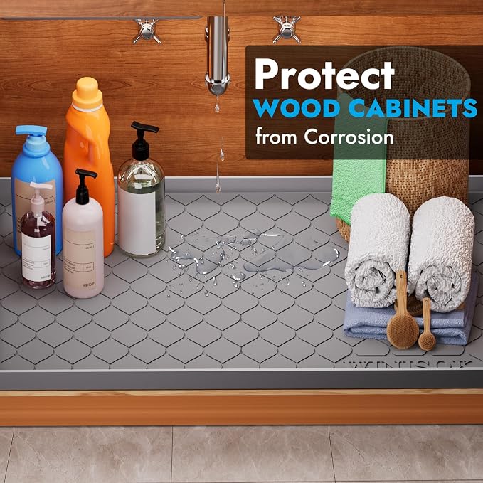 Silicone Under Sink Mat 34" x 19", kitchen Essentials and Gadgets, Shelf liner - Image 3