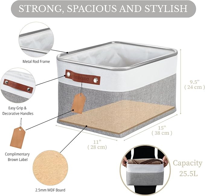 DECOMOMO Storage Baskets for Shelves - Image 3
