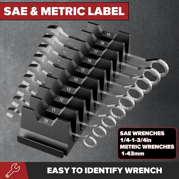 40PCS Magnetic Wrench Organizer Wrench Holder - Image 4