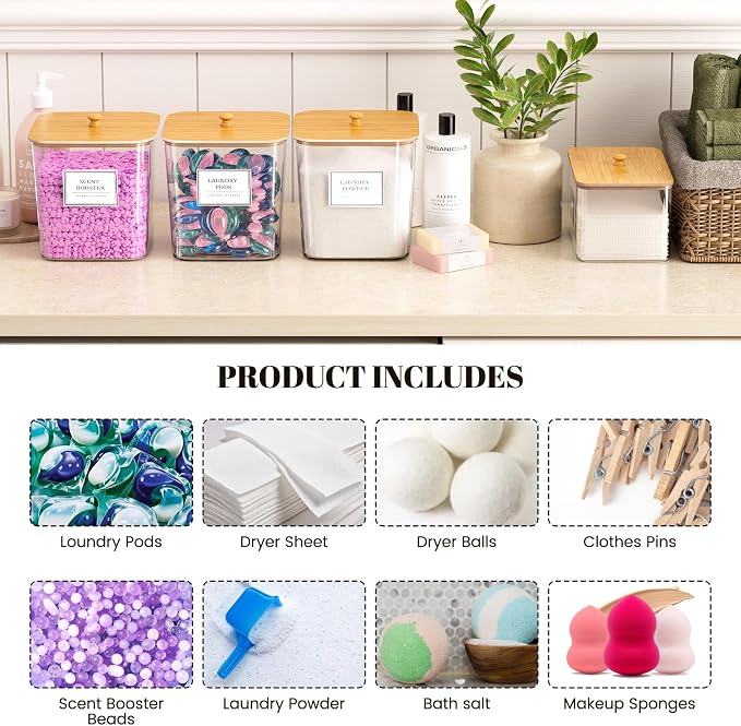 2 Pack Laundry Pods Container, Laundry Room Organization and Storage Containers - Image 6