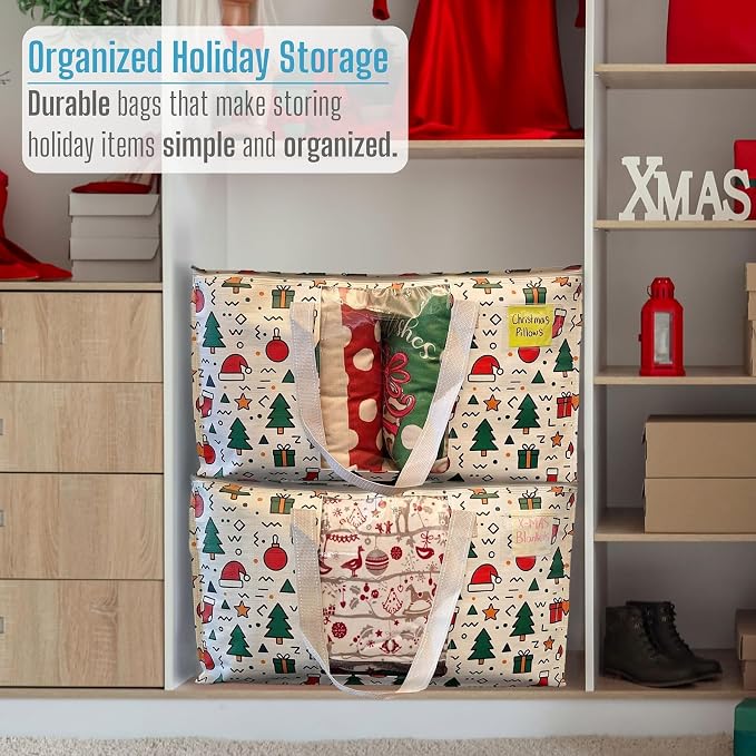 VENO 2 Pack Moving Bags, Large Christmas Storage Bins - Image 7