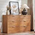 LEYAOYAO Fluted 6 Drawers Dresser, Curved Profile Design, Dresser TV Stand by LEYAOYAO-Findtheshiningpointofyourideallife%EF%BC%81