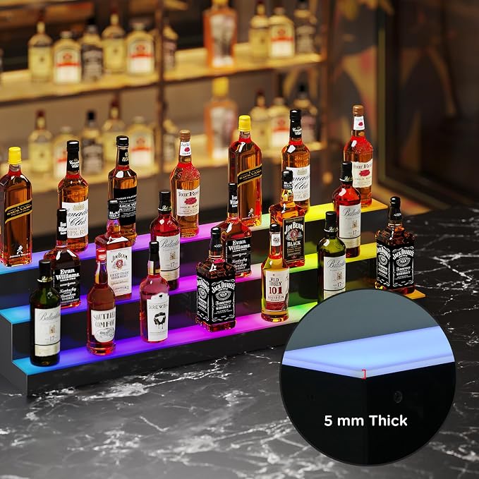 Dethan 3 Tier 40 Inch Liquor Bottle Display Shelf - Image 7