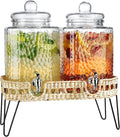 1.5 Gallon Hammered Glass Drink Dispenser by MosJos