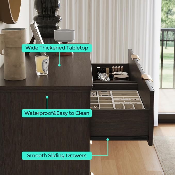 LINSY Fluted Dresser for Bedroom - Image 6